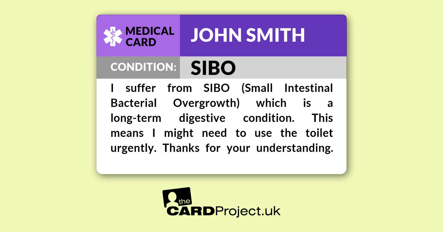 SIBO Medical ID Card (FRONT)